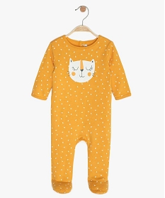 pyjama en jersey motif chat jauneA752201_1