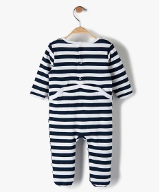 pyjama bebe garcon a rayures avec message sur lavant imprimeA752301_3