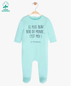 Gemo Naissance Pyjama Bebe Garcon Avec Message Humoristique Bleu Bebe Gemo