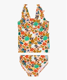 GEMO Maillot de bain fille imprimé avec haut couvrant Imprimé