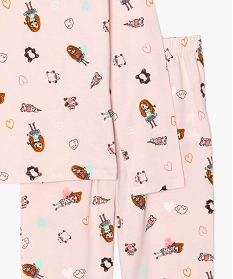 pyjama fille imprime en jersey de coton brunA758101_2