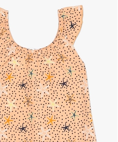 chemise de nuit fille a motifs etoiles de mer imprime pyjamasA759001_3