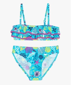 maillot de bain fille avec motifs marins brunA759501_1