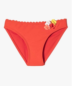 maillot de bain fille avec fleurs multicolores orangeA759701_3