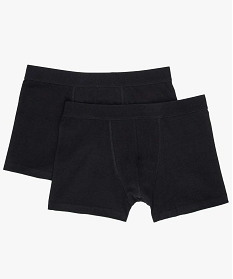 GEMO Boxer uni en coton extensible homme (lot de 2) noir standard