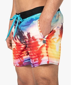 short de bain homme motif palmiers - freegun multicolore maillots de bainA772901_2