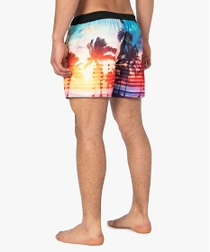 short de bain homme motif palmiers - freegun multicolore maillots de bainA772901_3