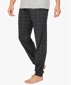GEMO Pantalon de pyjama en jersey à taille élastique homme Gris