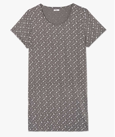 chemise de nuit femme a manches courtes avec motif grisA775501_4