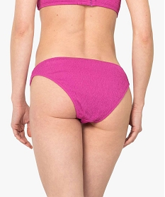 bas de maillot de bain femme forme slip en maille gaufree rose bas de maillots de bainA778101_2