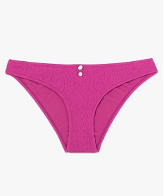 bas de maillot de bain femme forme slip en maille gaufree rose bas de maillots de bainA778101_4