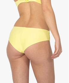 bas de maillot de bain femme forme shorty avec taille fantaisie jauneA778401_2