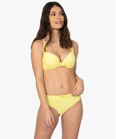 bas de maillot de bain femme forme shorty avec taille fantaisie jaune bas de maillots de bainA778401_3