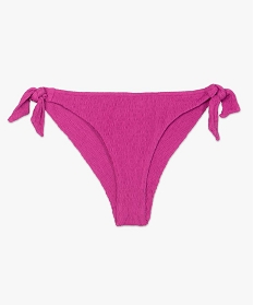 bas de maillot de bain femme forme tanga en maille gaufree rose bas de maillots de bainA779001_4