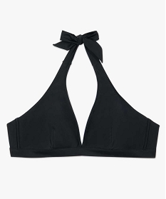 haut de maillot de bain femme triangle foulard noirA779301_4