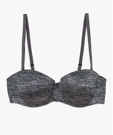 soutien-gorge balconnet en microfibre avec bretelles muti-positions gris soutien-gorge triangle et bandeauA783001_4