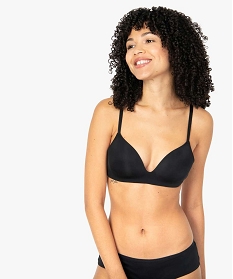 GEMO Soutien-gorge sans armature à bonnets coqués femme Noir