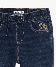 jean garcon avec taille elastiquee et bas resserre gris jeansA799001_3