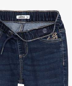jean garcon avec taille elastiquee et bas resserre gris jeansA799001_4