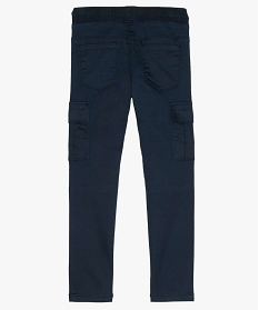 pantalon multipoches en matiere resistante garcon bleuA800401_4