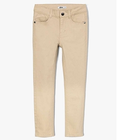 pantalon garcon coupe skinny en toile extensible beige pantalonsA800701_2
