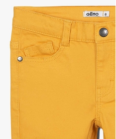 pantalon garcon coupe skinny en toile extensible jaune pantalonsA800801_2