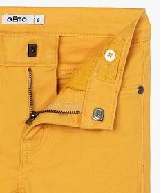 pantalon garcon coupe skinny en toile extensible jaune pantalonsA800801_3