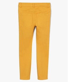 pantalon garcon coupe skinny en toile extensible jaune pantalonsA800801_4