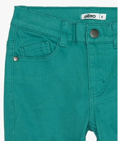 pantalon garcon coupe skinny en toile extensible vert pantalonsA800901_2