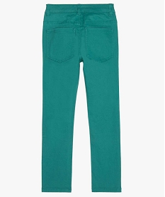 pantalon garcon coupe skinny en toile extensible vert pantalonsA800901_4