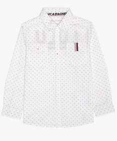 chemise garcon a petits motifs - lulu castagnette blancA803301_1