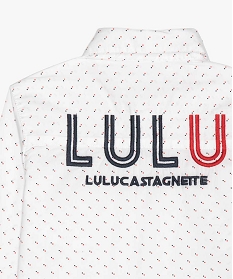 chemise garcon a petits motifs - lulu castagnette blancA803301_2