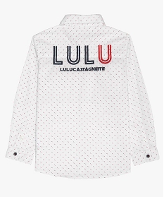 chemise garcon a petits motifs - lulu castagnette blancA803301_3