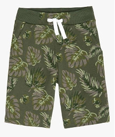 bermuda garcon en jersey a taille elastiquee vert shorts bermudas et pantacourtsA803701_1