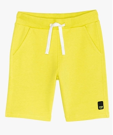 bermuda garcon en jersey a taille elastiquee jaune shorts bermudas et pantacourtsA803801_1
