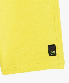 bermuda garcon en jersey a taille elastiquee jaune shorts bermudas et pantacourtsA803801_2