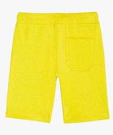 bermuda garcon en jersey a taille elastiquee jaune shorts bermudas et pantacourtsA803801_3
