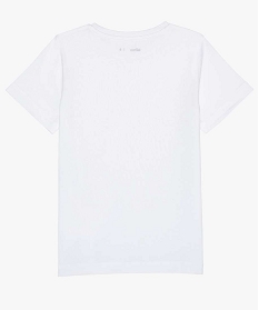 tee-shirt a manches courtes en coton uni garcon blanc vif tee-shirtsA806601_3