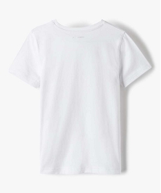 tee-shirt a manches courtes uni garcon blancA806601_4