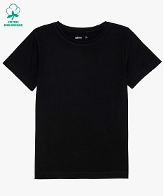 tee-shirt a manches courtes en coton uni garcon noir tee-shirtsA806701_1