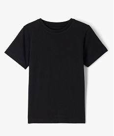 tee-shirt a manches courtes en coton uni garcon noir tee-shirtsA806701_4