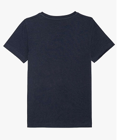 tee-shirt a manches courtes en coton uni garcon bleuA806801_2