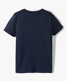 tee-shirt a manches courtes en coton uni garcon bleuA806801_3