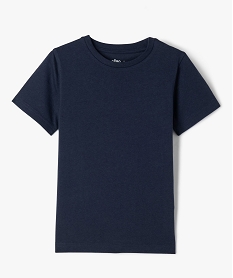 tee-shirt a manches courtes en coton uni garcon navy tee-shirtsA806801_4