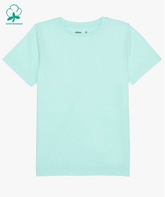 tee-shirt a manches courtes en coton uni garcon vert tee-shirtsA806901_1