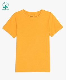 tee-shirt a manches courtes en coton uni garcon orange tee-shirtsA807301_1