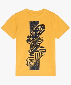 tee-shirt garcon a manches courtes avec large motif orangeA807701_1