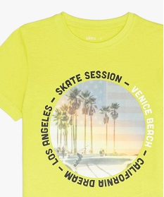 tee-shirt garcon a manches courtes avec motif sportif jaune tee-shirtsA808001_2