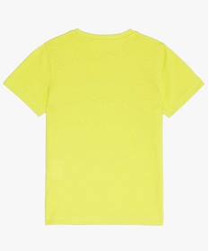 tee-shirt garcon a manches courtes avec motif sportif jauneA808001_3