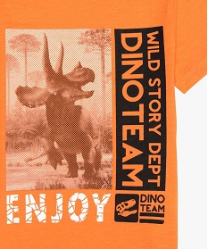 tee-shirt garcon avec motif dinosaure xxl orange tee-shirtsA808801_2